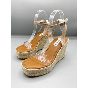 NEW Steve Madden Brown Platform Espadrille Wedges
